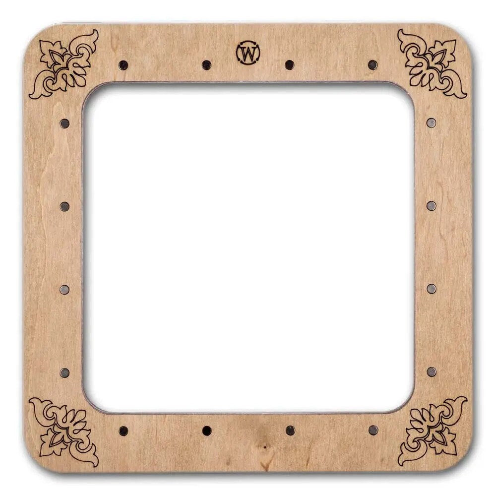 Embroidery wood Hoop with Magnetic Holders (4x4 IN), Marbled Dark Blue