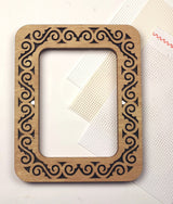 Embroidery frame with strong magnetic, plywood, LIGHT Color, 2.55x3.54 IN (6.5x9 cm)