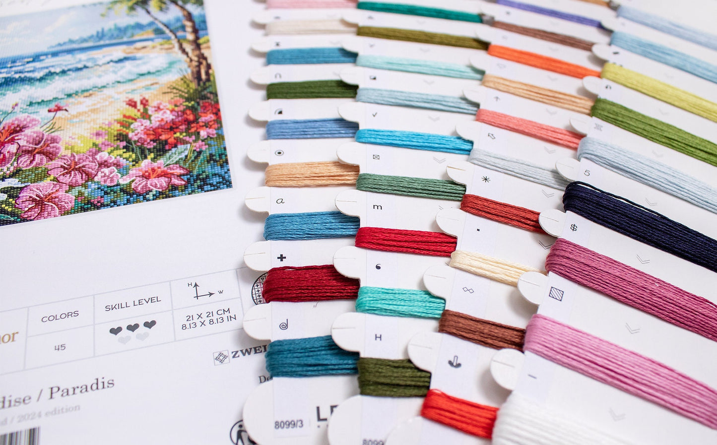 Bright and colorful day on a paradise Counted Cross Stitch Kit LETISTITCH Paradise / Paradis L8099,
