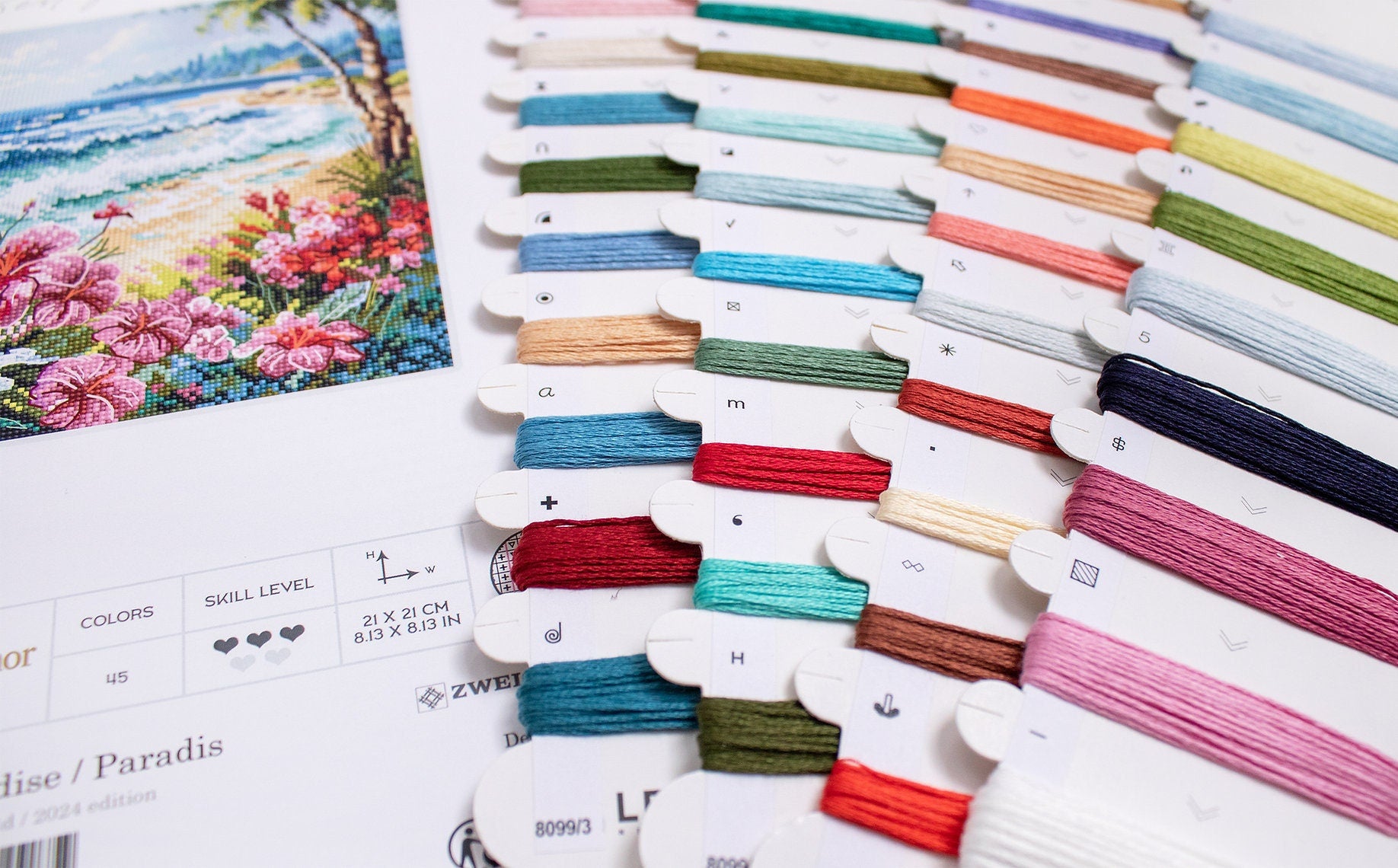 Bright and colorful day on a paradise Counted Cross Stitch Kit LETISTITCH Paradise / Paradis L8099,