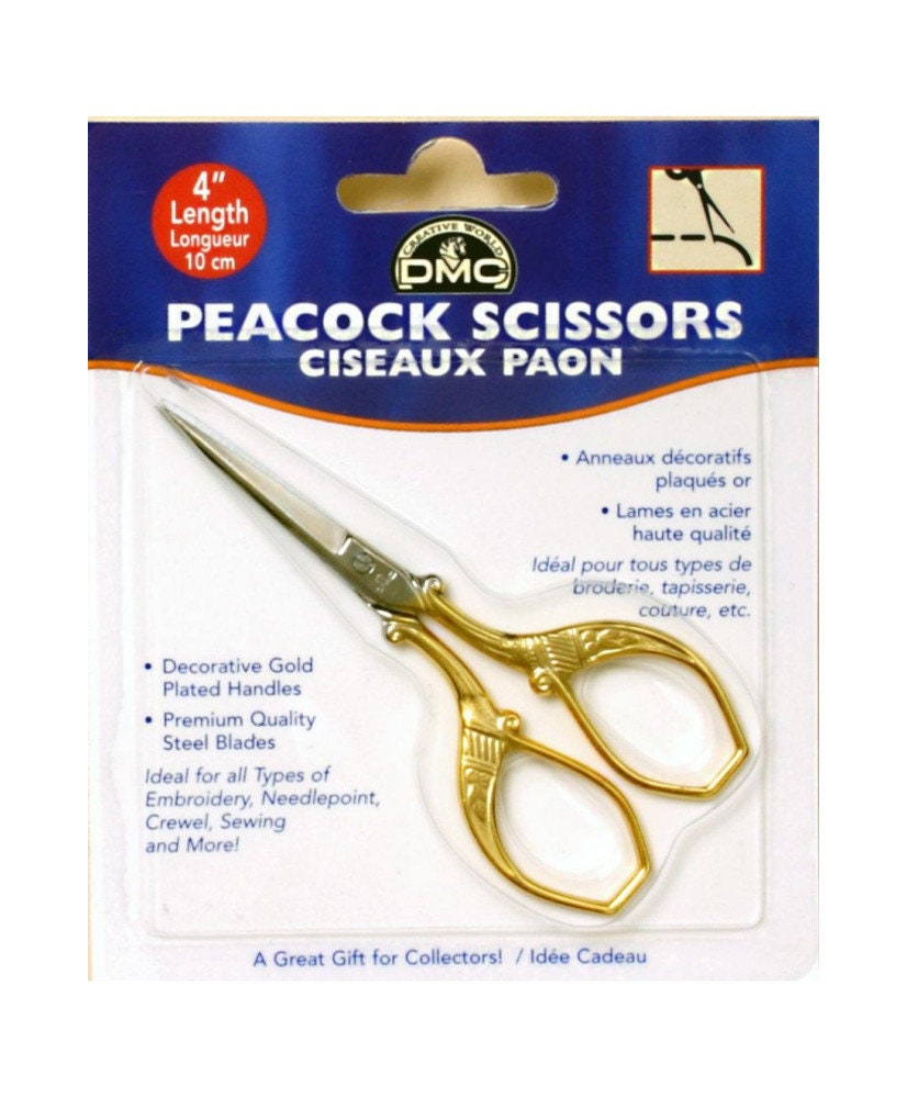 Embroidery Scissors, DMC Steel Peacock, made in Italy. U1039U (61253S)