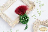 Thistle Seed Beaded Brooch DIY Jewelry Kit, Bead Embroidery