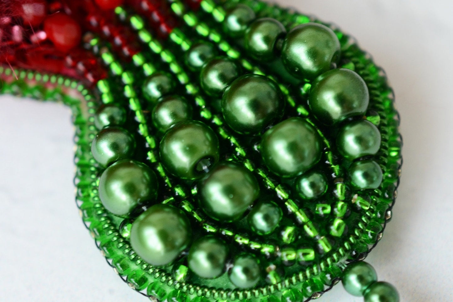 Thistle Seed Beaded Brooch DIY Jewelry Kit, Bead Embroidery