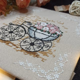 Unic Cross Stitch Kit, Romance, kit  with threads and beads on evenweave fabric,  1056.