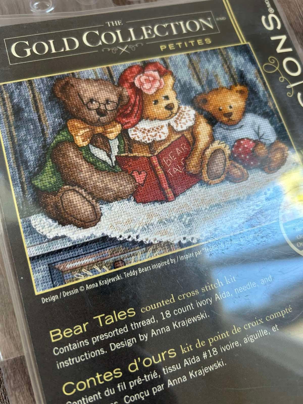 Counted Cross Stitch Kit DIMENSIONS Gold Collection petites, Bear Tales, 65054