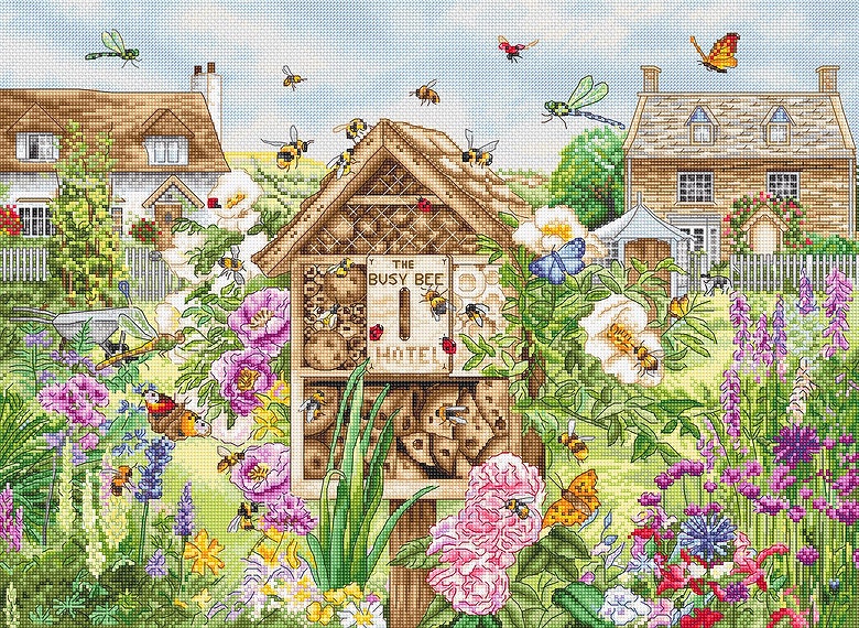Counted Cross Stitch Kit Busy Bee Hotel, Letistitch L8104