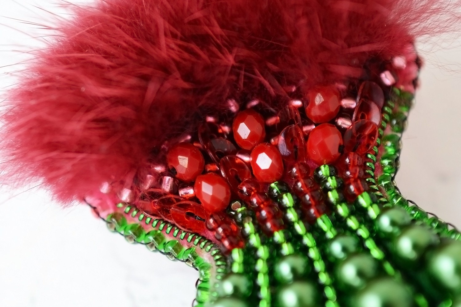 Thistle Seed Beaded Brooch DIY Jewelry Kit, Bead Embroidery