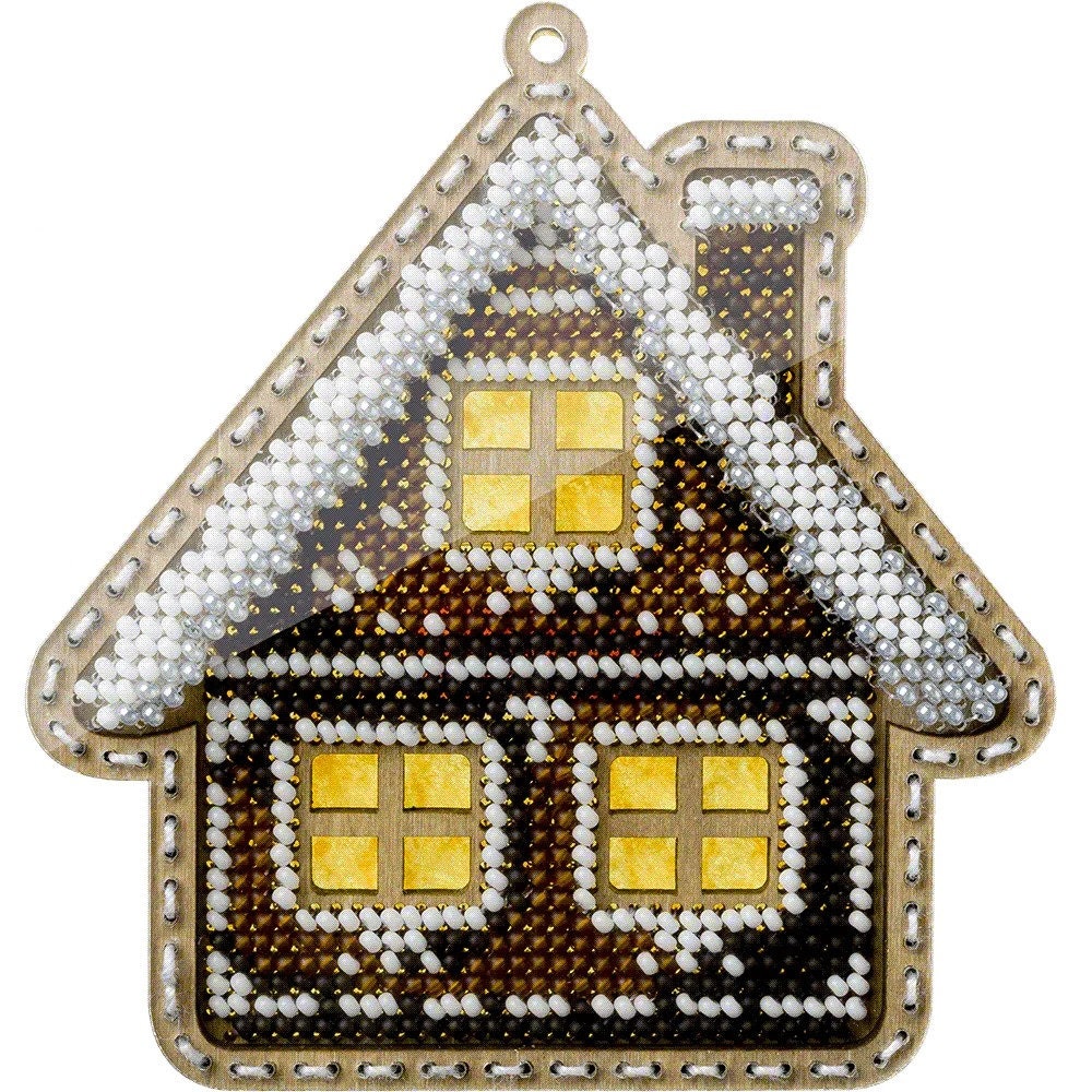 Bead Embroidery Kit Decorative House, LK-376. Fast DIY Kit