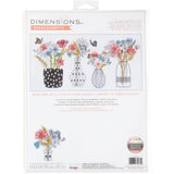 Dimensions Counted Cross Stitch Wildflower Vases 16 Count, 70-35431