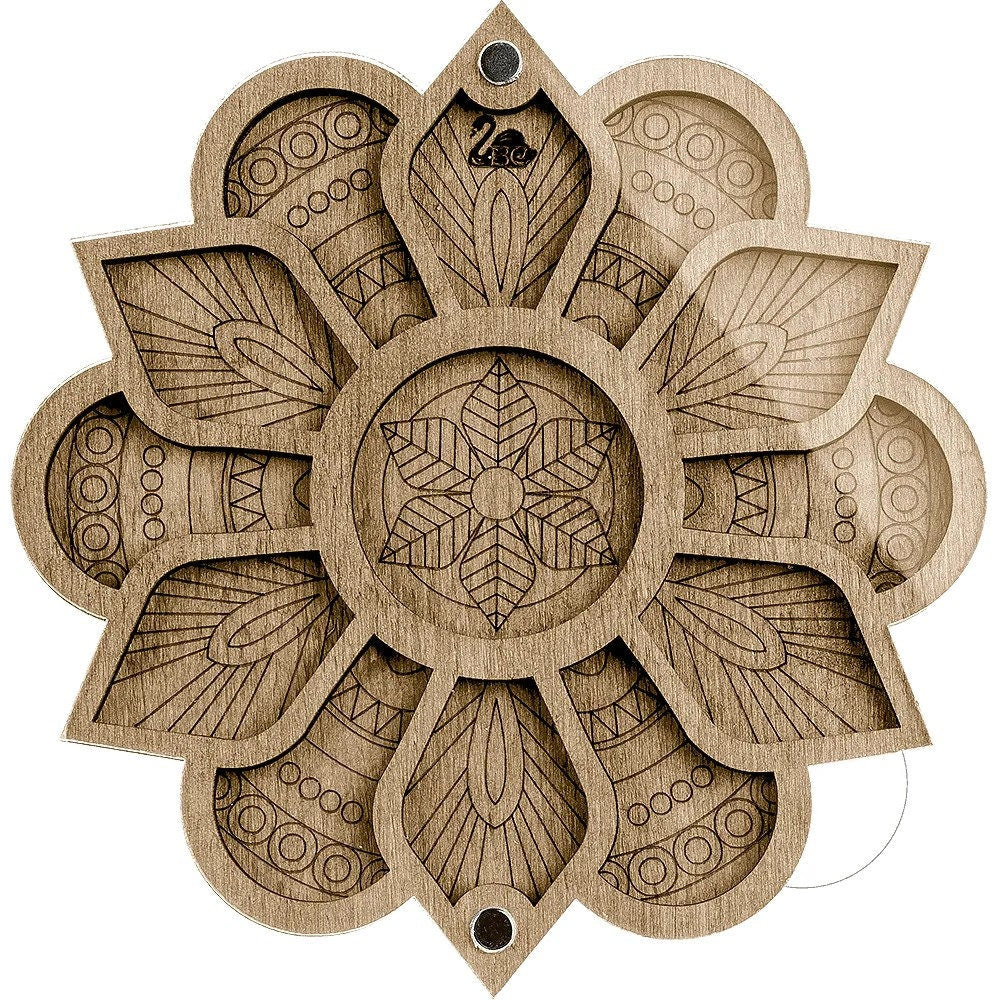 Organizer plywood for beads, 19*19 cm, Wonderland Crafts ZB-030