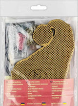 Gnome Bead Embroidery Kit on Wood:  big white Hat, DIY Craft (3.5"x5.9")