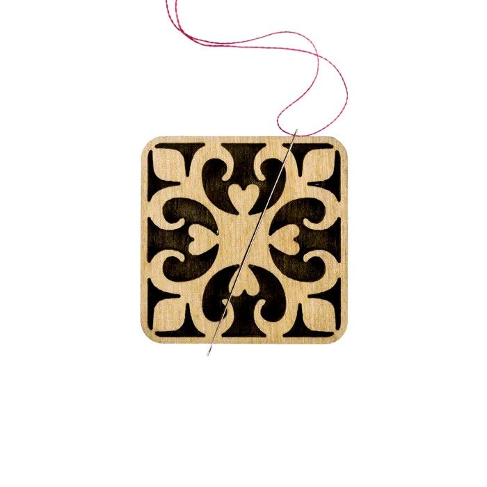 Magnetic needle holder from plywood, 1.2" x 1.2" , MH-080 ( 1 Item)