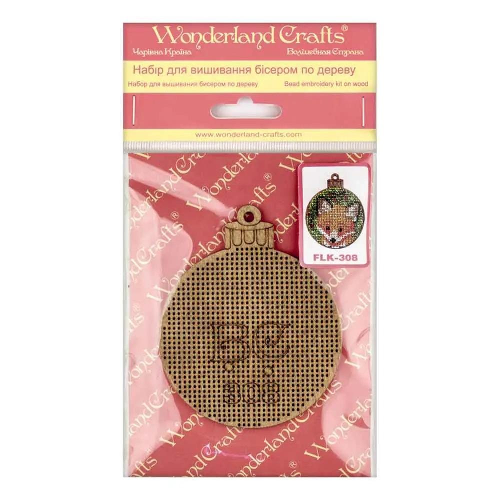 Bead Embroidery Kit on Wood, Fox, LK-308 ( beads , thread, needle, plywood base included)