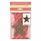 Bead Embroidery Kit on Green Star, LK-397 ( beads , thread, needle, plywood base included)