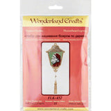 Santa Lantern Bead Embroidery Kit on Wood: DIY Craft (8 x 12.5 cm)