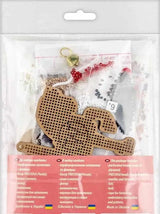 Bead Embroidery Kit on Wood, Brown Horse, LK-511 ( beads , thread, needle, plywood base included)