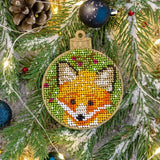Bead Embroidery Kit on Wood, Fox, LK-308 ( beads , thread, needle, plywood base included)