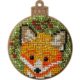 Bead Embroidery Kit on Wood, Fox, LK-308 ( beads , thread, needle, plywood base included)
