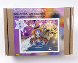 Witch Cross Stitch Kit: Beads & Threads on Plastic Base