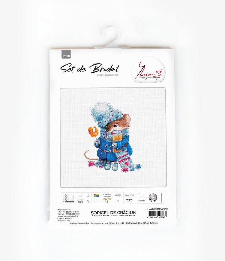 Christmas Mouse, Luca-S Counted Cross Stitch Kit, B1168