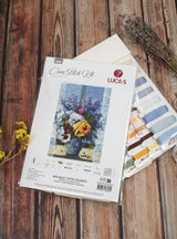 Counted Cross Stitch Kit Luca-S - Bouquet with Pansies, B7030