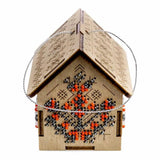 Bead Embroidery Kit on Wood: Red House DIY Craft (LK-559)