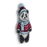 Panda Cross Stitch Kit: Winter Ornament DIY (3.5" x 2.2")