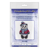 Panda Cross Stitch Kit: Winter Ornament DIY (3.5" x 2.2")