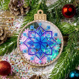 Bead Embroidery Kit, Blue Snowflake Ornament, DIY Craft