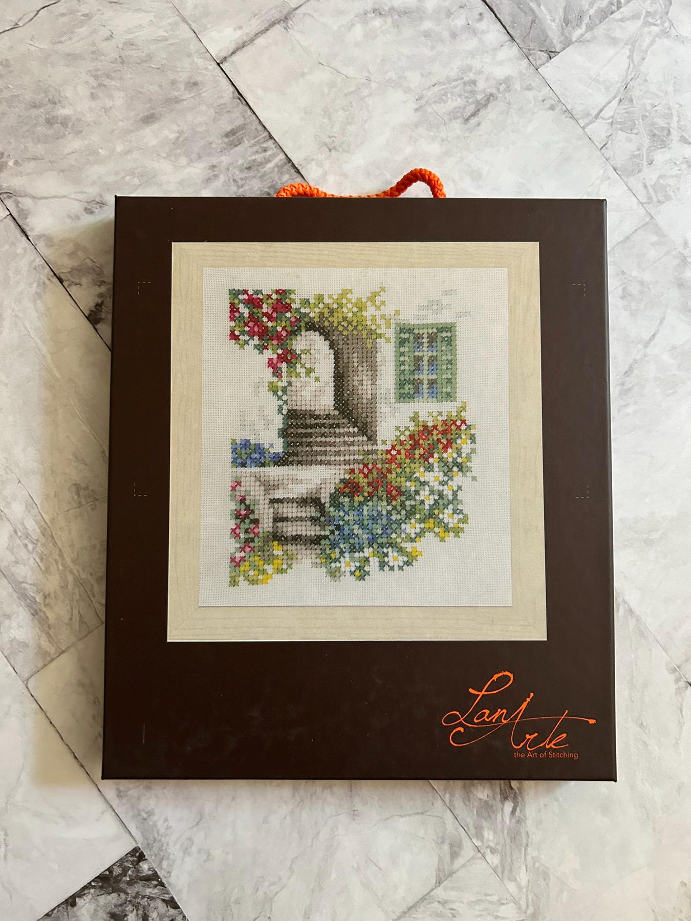 Counted Cross Stitch Kit Lanarte - Alley with flowers, PN-0162521