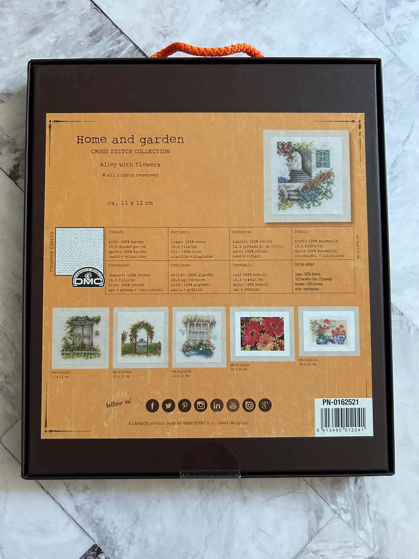 Counted Cross Stitch Kit Lanarte - Alley with flowers, PN-0162521