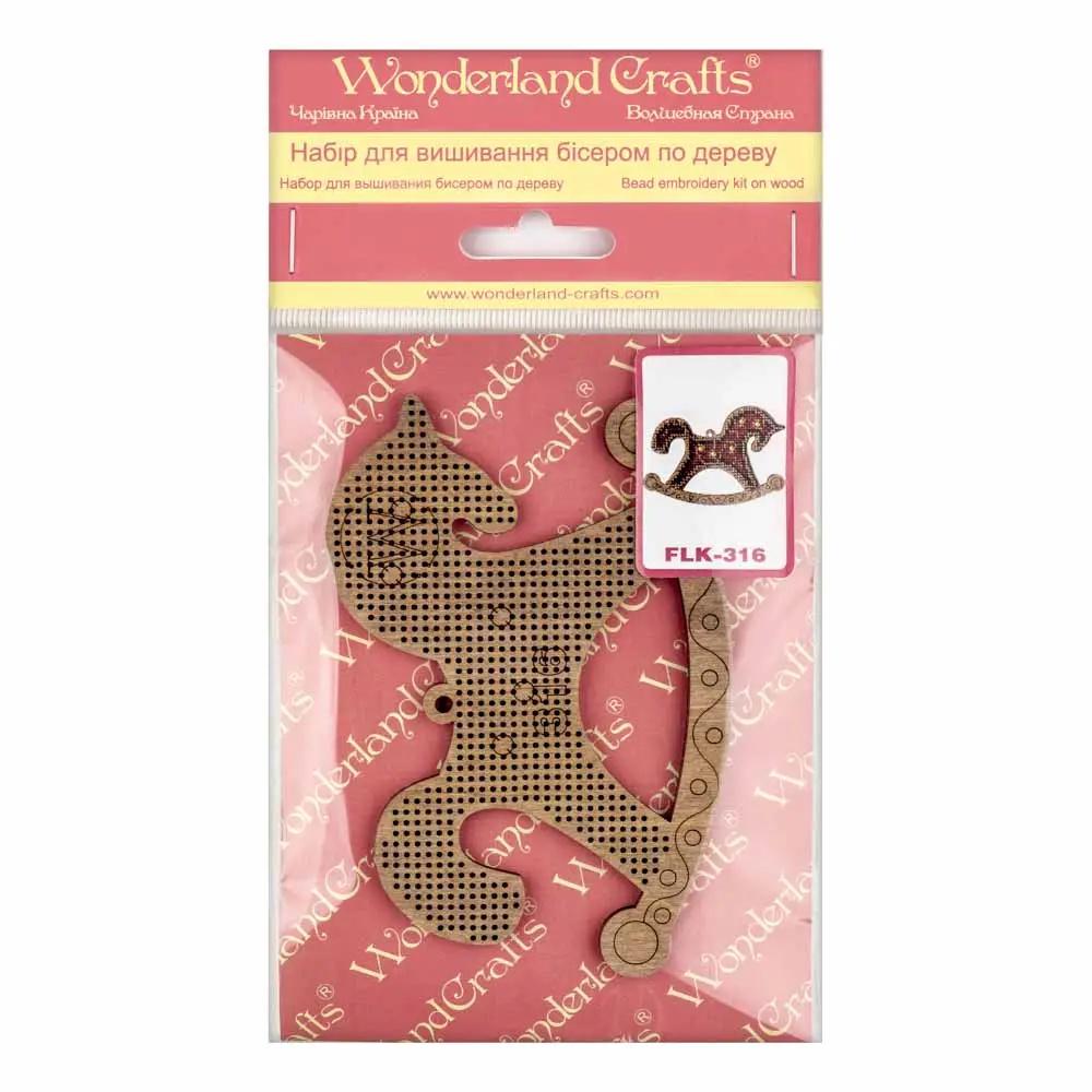 Bead Embroidery Kit on Wood, Horse, LK-316 ( beads , thread, needle, plywood base included)
