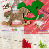 Bead Embroidery Kit on Wood, Ornament Horse, LK-229 ( beads , thread, needle, plywood base included)