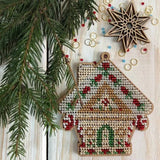 Bead Embroidery Kit – Cozy House Design – Holiday Stitch Craft