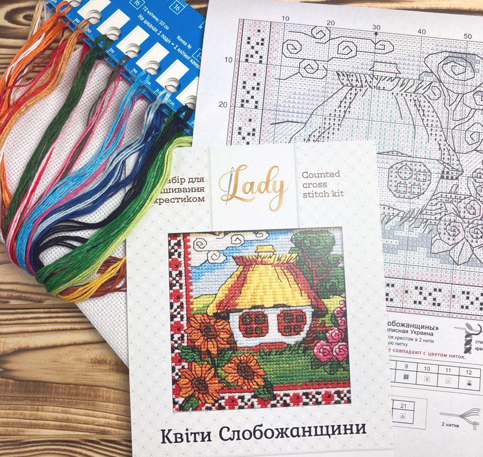 Counted Cross Stitch Kit, Flover of Sloboda region (Hut), 01274