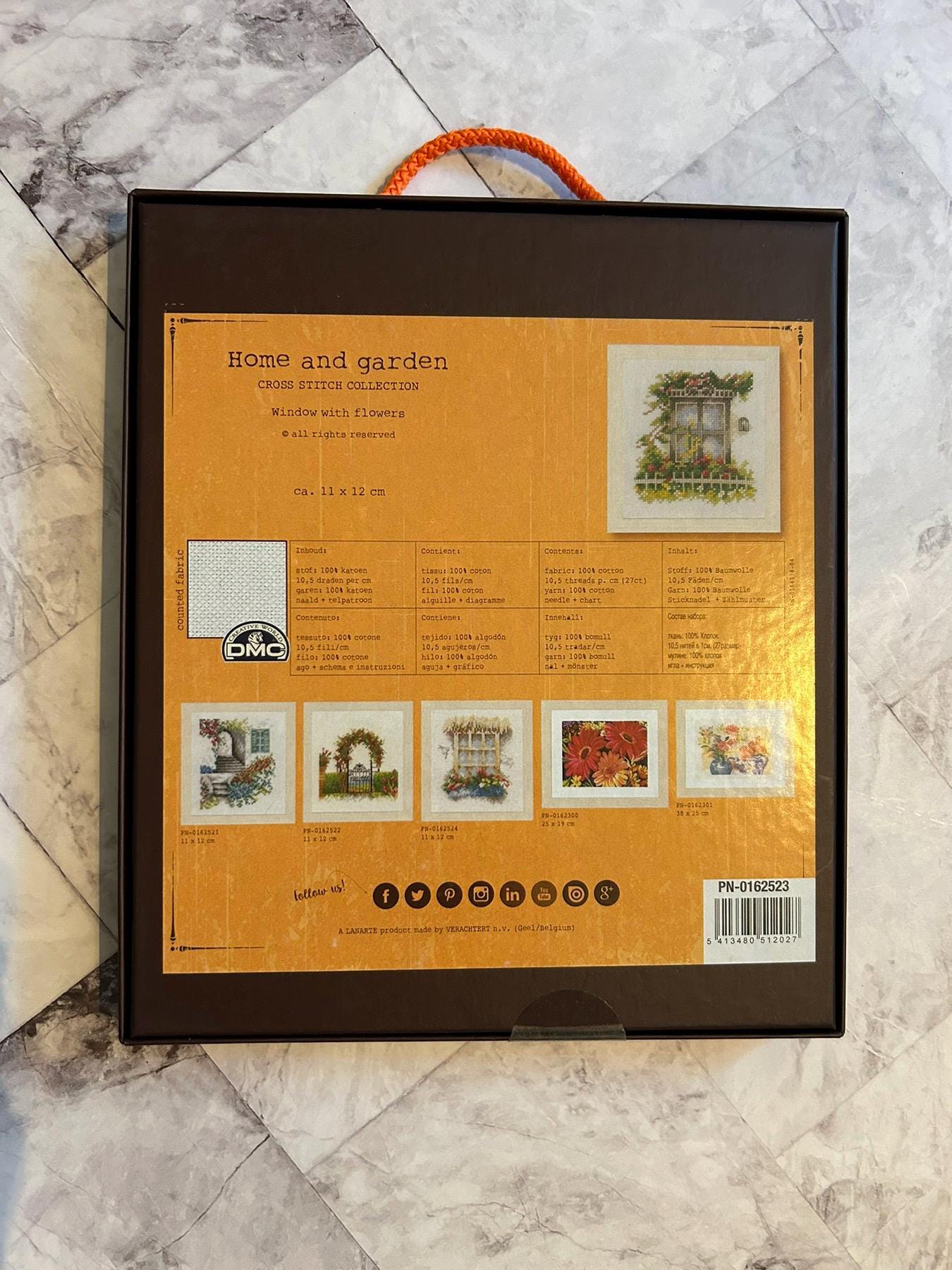 Counted Cross Stitch Kit Lanarte - Window & flowers, PN-0162523 Rare find.