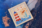 Mermaid Spell Cross Stitch Kit: Ocean Sampler with Beads & Charm