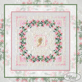 Rose Counted Cross Stitch Kit: Marshmallow series Hand-Dyed DMC, Evenweave Fabric