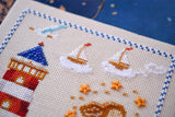 Mermaid Spell Cross Stitch Kit: Ocean Sampler with Beads & Charm