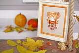 Cross Stitch Kit Girl Autumn, Iris Design, 05319A ( on Aida 16ct)