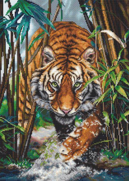 Counted Cross Stitch Kit Luca-S Gold - The Tiger, B2406