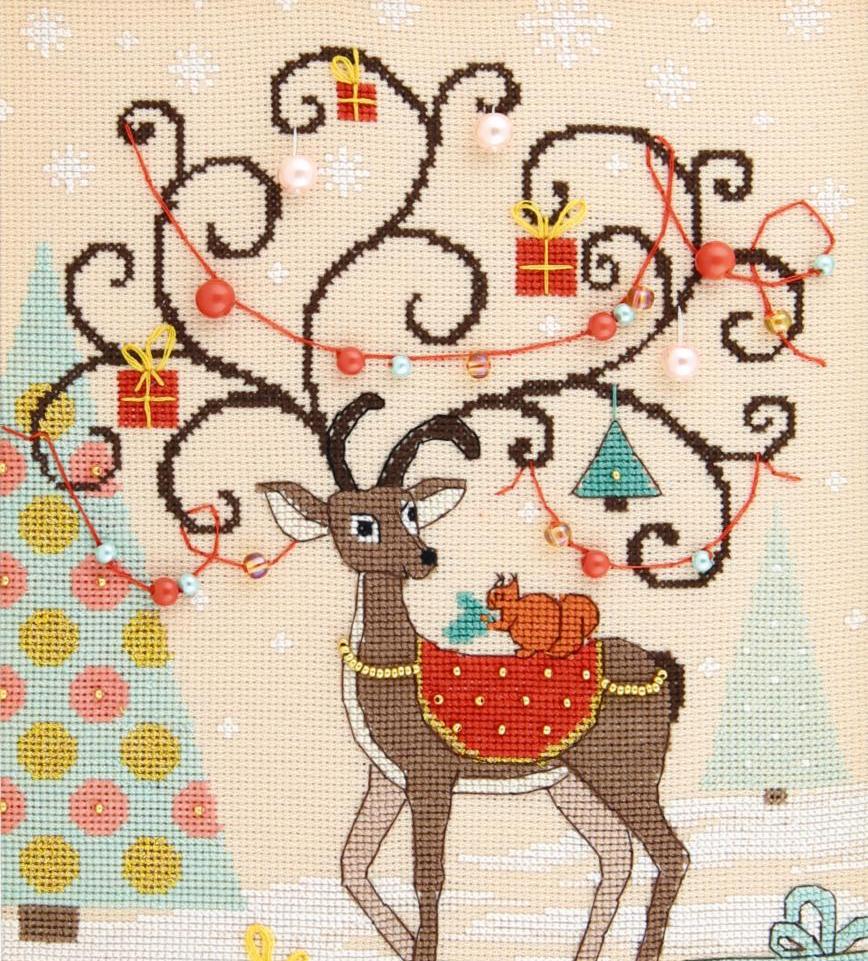Counted Cross Stitch Kit , New Year's courier, VT-258