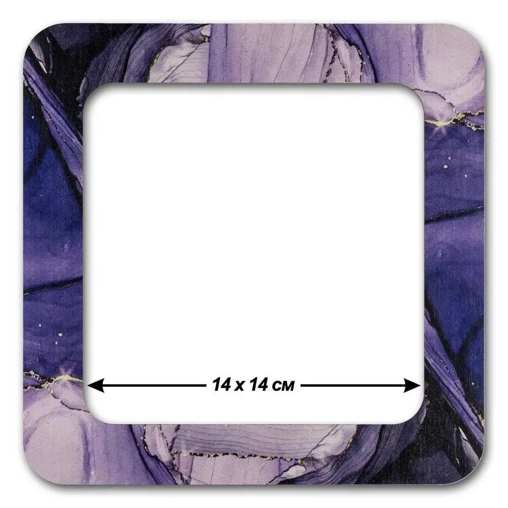 Marbled Purple Plywood Embroidery Hoop with Magnetic Holders (5.5x5.5 IN)