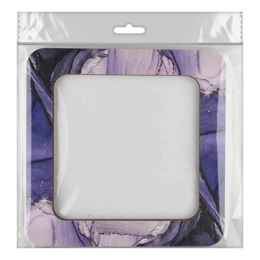 Marbled Purple Plywood Embroidery Hoop with Magnetic Holders (5.5x5.5 IN)