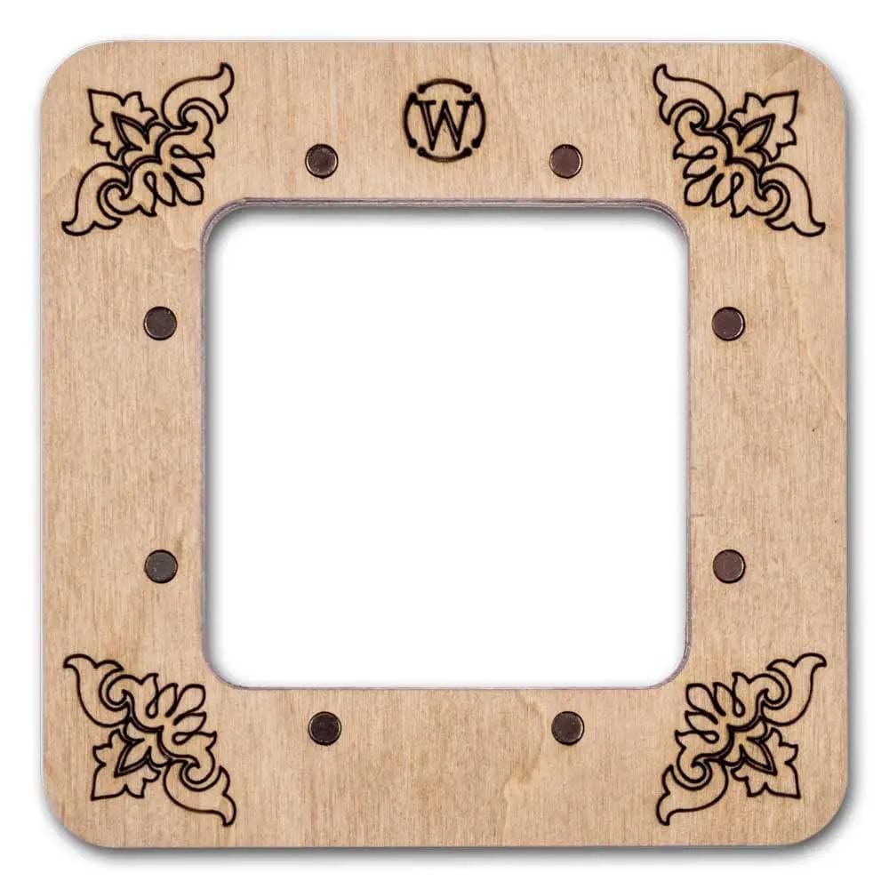 Small Embroidery Hoop with magnetic holders, plywood , Marbled Purple and Light Lilac, 2.4x2.4 IN