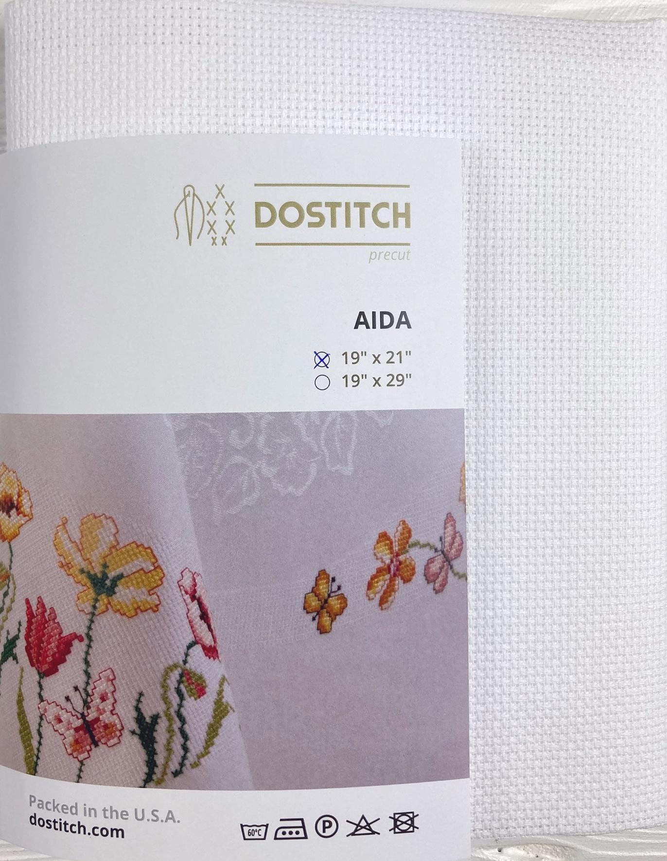 White Aida Cloth: 14 ct Zweigart Cross stitch and Embroidery Fabric