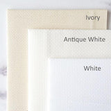 White Aida 16ct Cross Stitch Fabric: very Soft Cotton Canvas