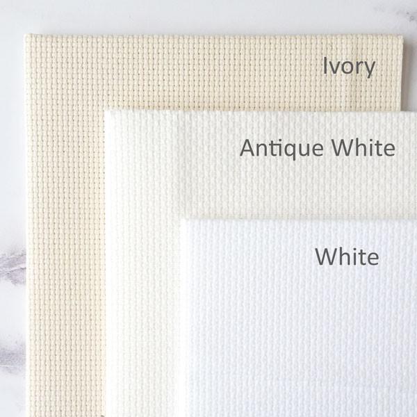 White Aida 16ct Cross Stitch Fabric: very Soft Cotton Canvas