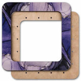 Marbled Purple Plywood Embroidery Hoop with Magnetic Holders (5.5x5.5 IN)