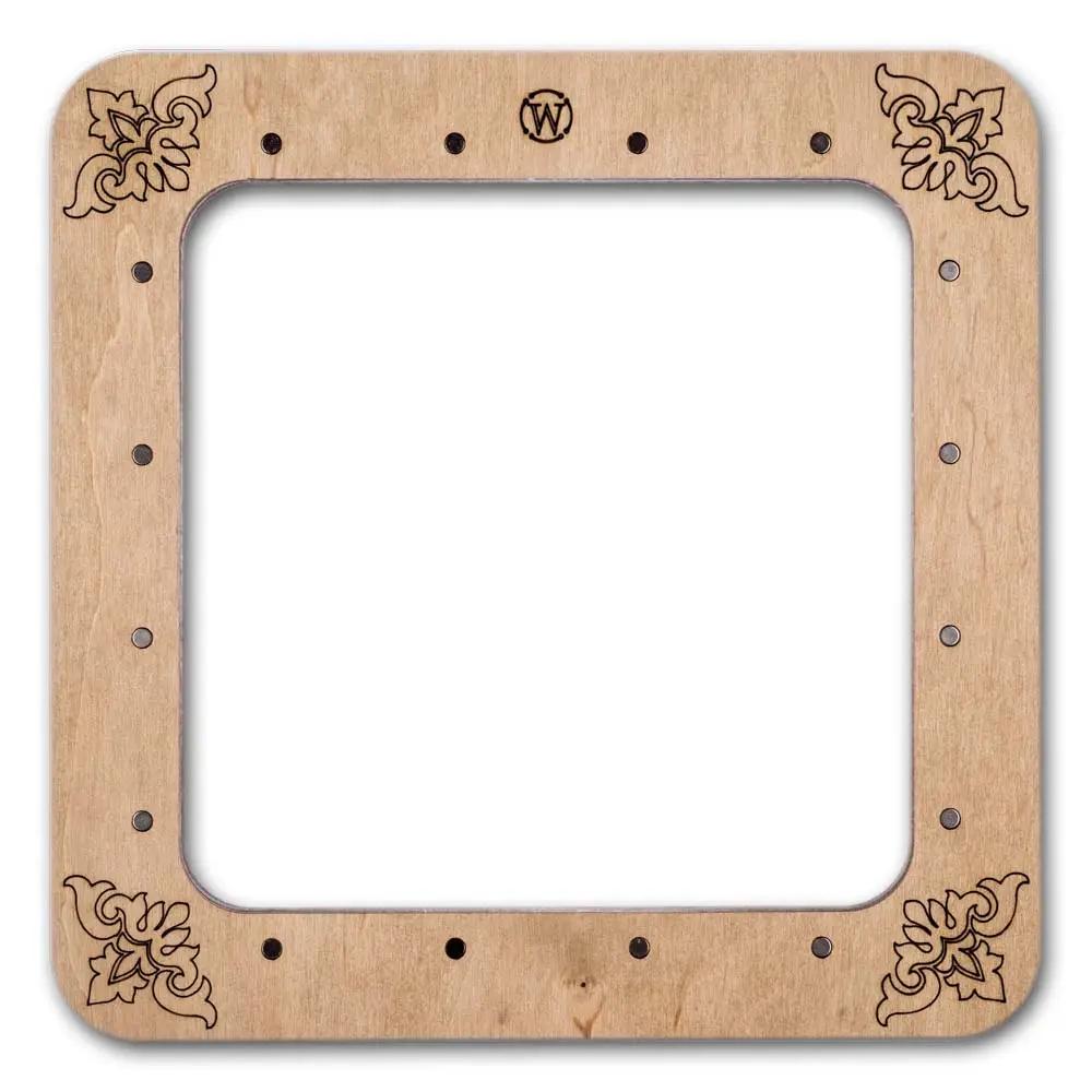 Marbled Purple Plywood Embroidery Hoop with Magnetic Holders (5.5x5.5 IN)